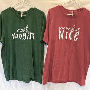 Christmas Couples tees size XL and XXL